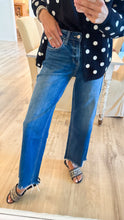 Lovervet Medium Dark Wash Mid Rise Wide Leg Jeans