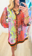 Multi Leopard Floral Mini Dress