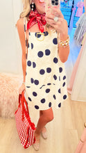 Navy Polka Dot Bow Dress