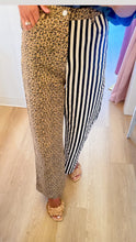 Leopard and Stripe Mixed Design Pants
