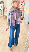 Ivy Jane Purple Swing Plaid Jacket