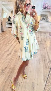 Cream Floral Dress
