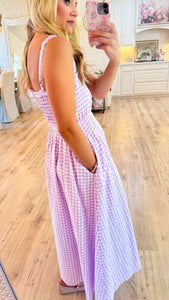 Lavender Gingham Dress
