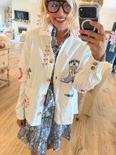 White Western Embroidered Jacket
