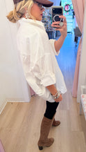 White Dolman Sleeve Asymmetrical Top