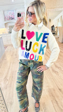 Taupe Love Luck Amour Sweater
