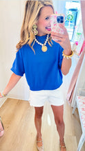 Blue Crew Neck Sweater