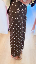 Brown Polka Dot Scallop Trim Pants
