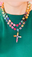 TOVA Cross Watermelon Mix Necklace