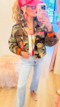 Camo Sequin Detail Jacket