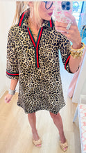 Restock Leopard Contrast Stripe Dress