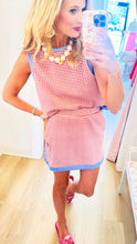 Red Gingham Contrast Binding Skort Set