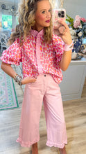 RESTOCK Pink Twill Ruffle Hem Pants