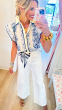 Blue Multi Floral Printed Top