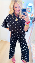 Black and White Polka Dot Scuba Pant Set