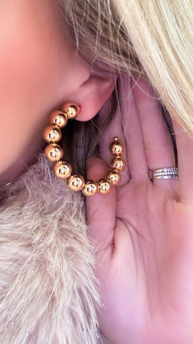 Gold Hoops Earrings