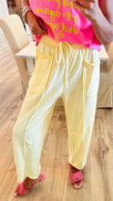 Yellow Mineral Washed French Terry Pants