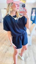 Black Short Sleeve Short Set