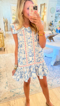 Patriotic Toile Gingham Contrast Dress