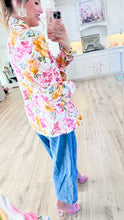 Cream Multi Floral Print Blazer