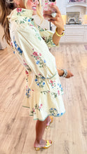 Cream Floral Dress