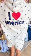 Deal of the Day Navy Polka Dot I Love America Short Set