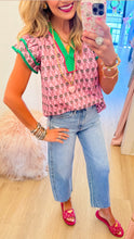 Deal Of The Day Pink Floral Contrast Flutter Sleeve Top