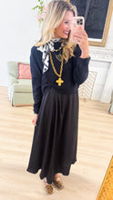 Black Soft Textured Knotted Sweater Top and Dress