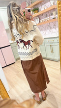 Beige Horse Knit Sweater