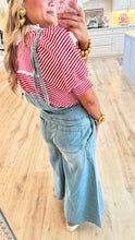 Red Striped Collard Blouse