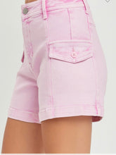 Pink Acid Wash Cargo Short
