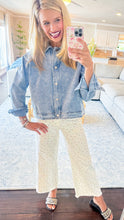 Washed Denim Cropped Jacket