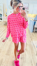 Pink Rosette Charm PJ Short Set