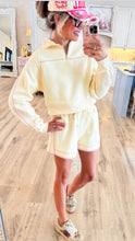 Cream and Pink Fleece French Terry Short Set