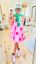 Pink Polka Dot Bubble Hem Dress