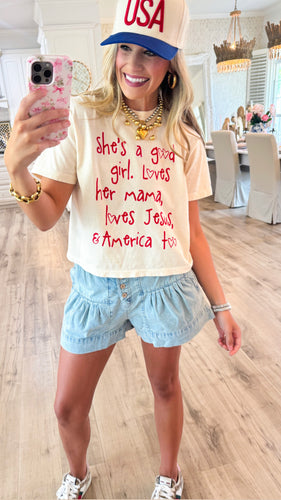 She’s a Good Girl Cropped Tee