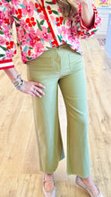Olive High Waisted Wide Leg Pant