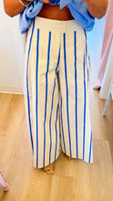 Blue Stripe Wide Leg Pants