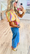 Multicolor Mix Abstract Jacquard Top