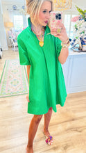 Kelly Green Stripe Midi Dress