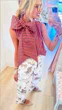 Cream Multi Western Print Pants
