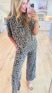 Leopard Print Pant Set