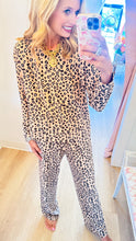Brown Leopard Lounge Pant Set