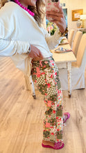 Olive Multi Floral Patchwork Pants