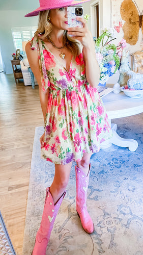 Buddy Love Floral Shimmer Dress