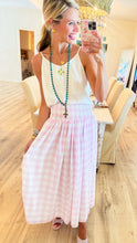 Baby Pink Gingham Maxi Skirt