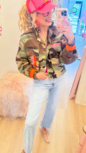 Camo Sequin Detail Jacket