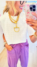 White Rhinestone Embellished Cropped Top