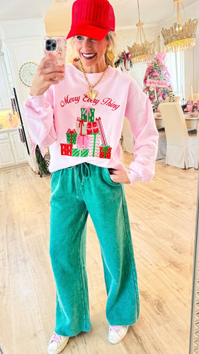 Merry Every Thing Pink Sweatshirt