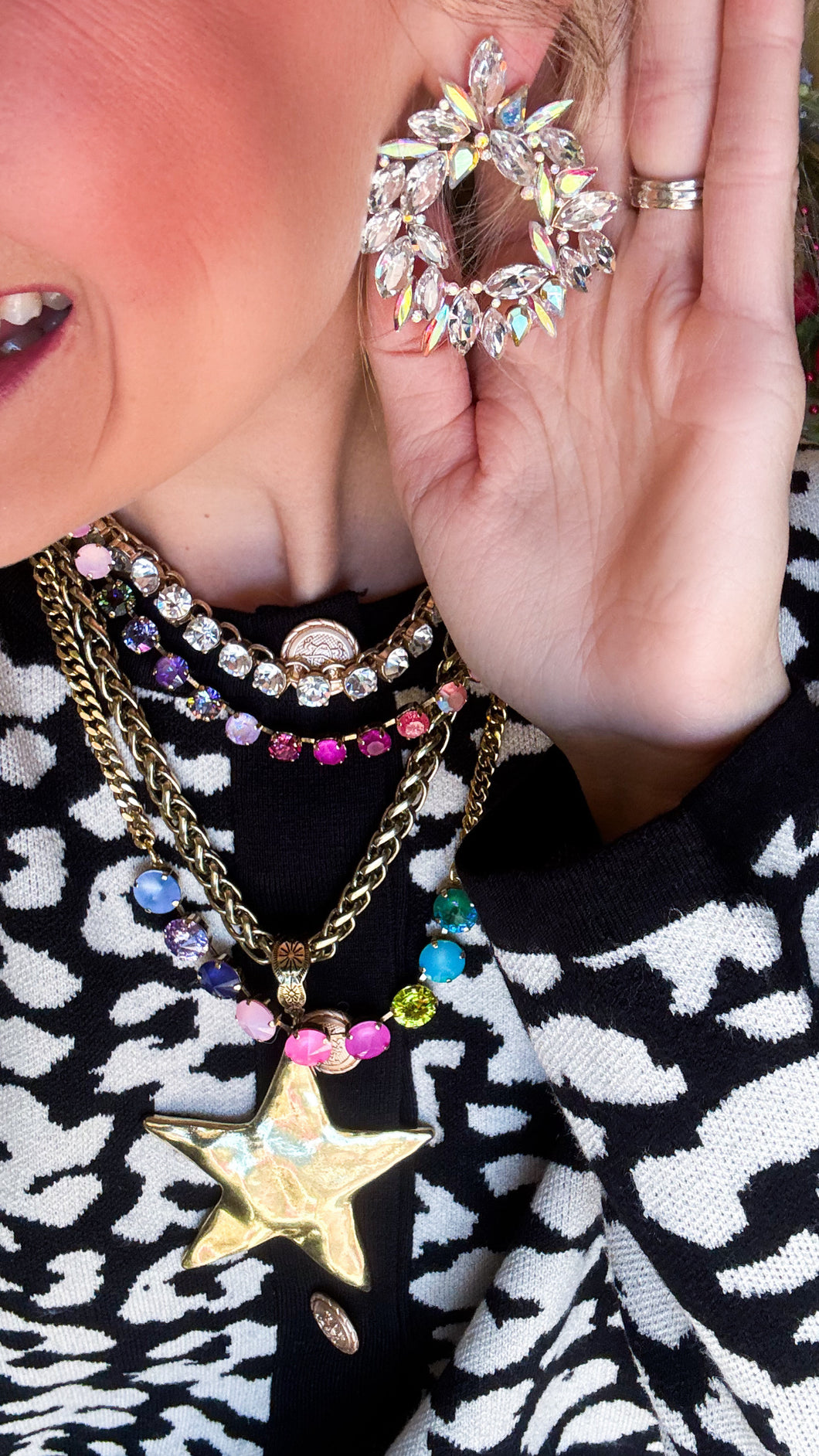 Iridescent Statement Earrings